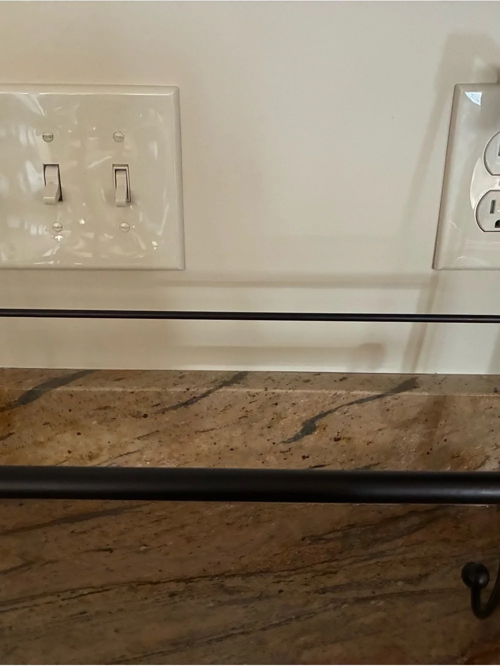 Matte Black Double Towel Bar - Modern Metal Bath Hardware